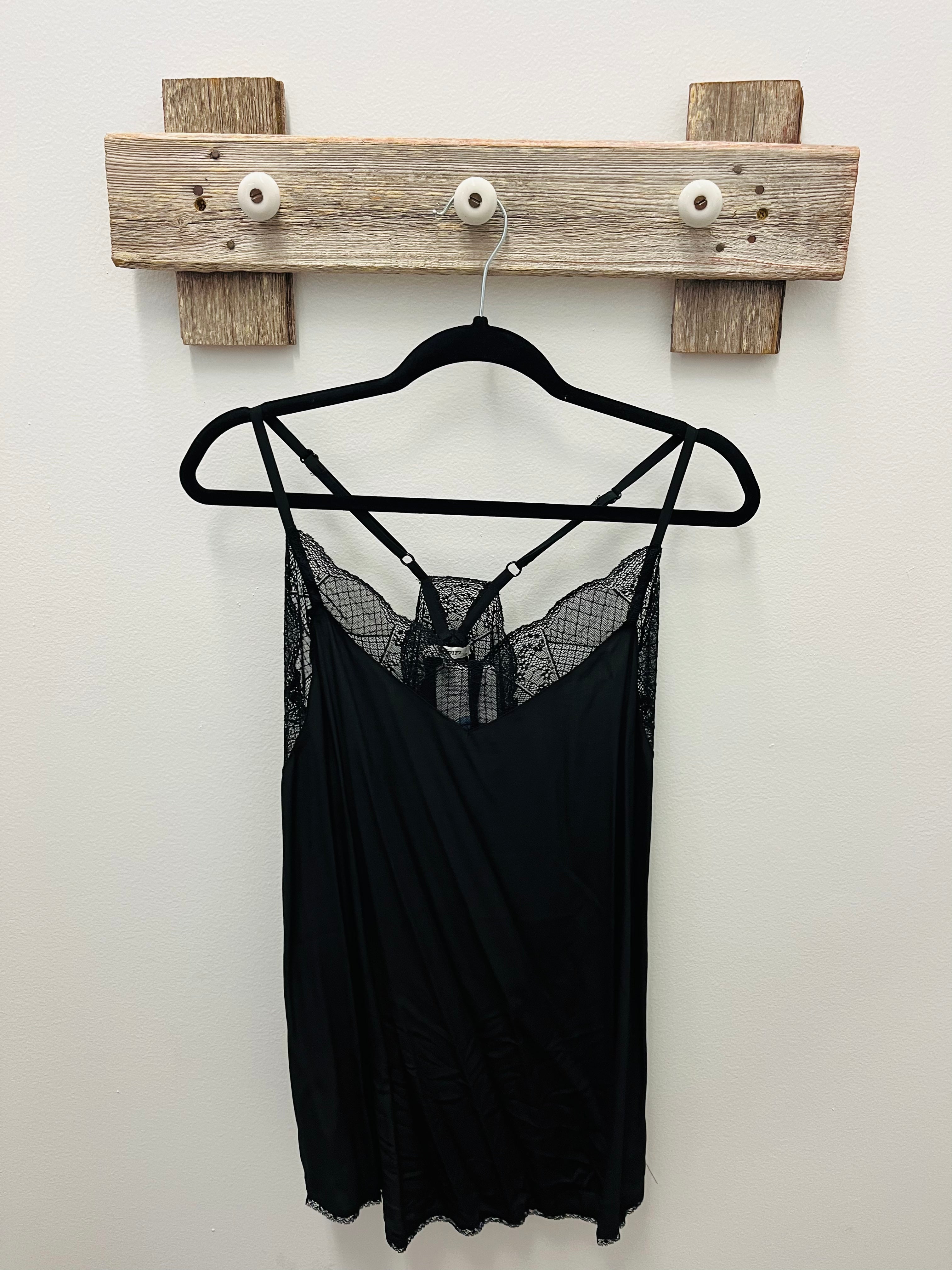 Black Silk Lace Tank
